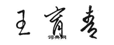 駱恆光王育青草書個性簽名怎么寫