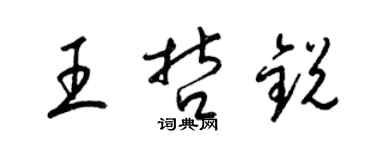 梁錦英王哲銳草書個性簽名怎么寫