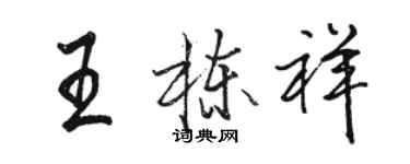 駱恆光王棟祥行書個性簽名怎么寫