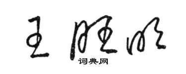 駱恆光王旺明草書個性簽名怎么寫