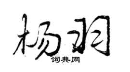 曾慶福楊羽行書個性簽名怎么寫