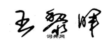 朱錫榮王黎暉草書個性簽名怎么寫