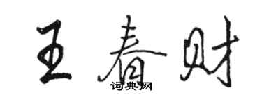 駱恆光王春財行書個性簽名怎么寫