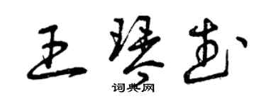 曾慶福王琴武草書個性簽名怎么寫