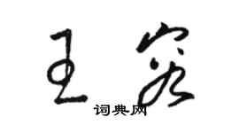 駱恆光王容草書個性簽名怎么寫