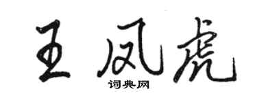 駱恆光王鳳虎行書個性簽名怎么寫
