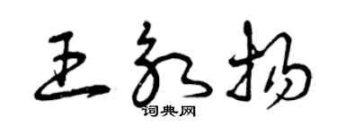 曾慶福王永揚草書個性簽名怎么寫