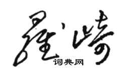 駱恆光羅崎草書個性簽名怎么寫