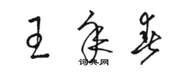 駱恆光王年春草書個性簽名怎么寫