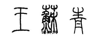 陳墨王蘇青篆書個性簽名怎么寫