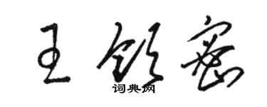 駱恆光王領密草書個性簽名怎么寫