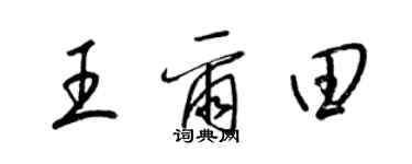 梁錦英王爾田草書個性簽名怎么寫