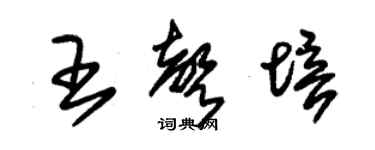 朱錫榮王聲培草書個性簽名怎么寫