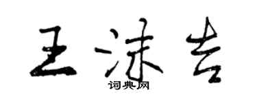 曾慶福王沫吉行書個性簽名怎么寫