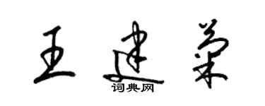 梁錦英王建菊草書個性簽名怎么寫