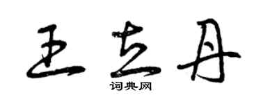 曾慶福王立丹草書個性簽名怎么寫