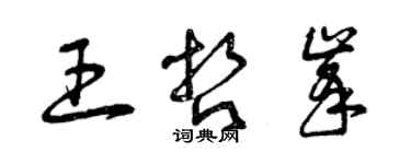 曾慶福王哲峰草書個性簽名怎么寫