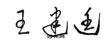駱恆光王建廷草書個性簽名怎么寫