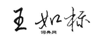 駱恆光王如標行書個性簽名怎么寫