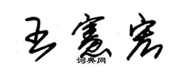 朱錫榮王憲宏草書個性簽名怎么寫