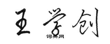 駱恆光王學創行書個性簽名怎么寫