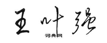 駱恆光王葉強行書個性簽名怎么寫