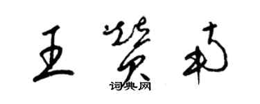 梁錦英王贊南草書個性簽名怎么寫