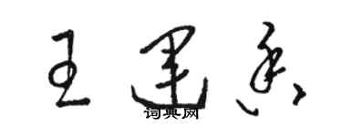 駱恆光王運香草書個性簽名怎么寫