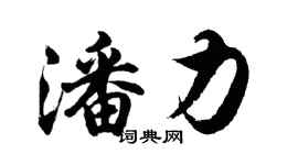 胡問遂潘力行書個性簽名怎么寫