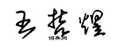 朱錫榮王哲煜草書個性簽名怎么寫
