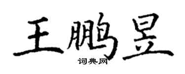 丁謙王鵬昱楷書個性簽名怎么寫