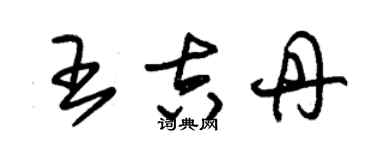 朱錫榮王吉丹草書個性簽名怎么寫