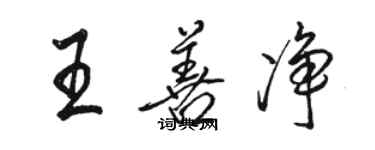 駱恆光王善淨行書個性簽名怎么寫