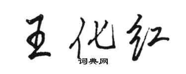 駱恆光王化紅行書個性簽名怎么寫