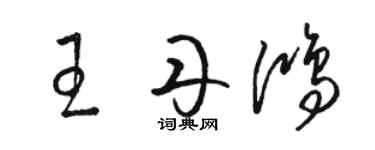 駱恆光王丹鴻草書個性簽名怎么寫