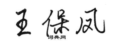 駱恆光王保鳳行書個性簽名怎么寫