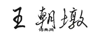 駱恆光王朝墩行書個性簽名怎么寫