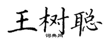 丁謙王樹聰楷書個性簽名怎么寫