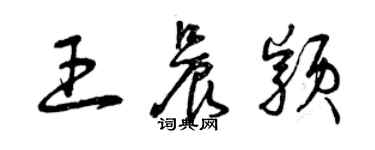 曾慶福王晨穎草書個性簽名怎么寫