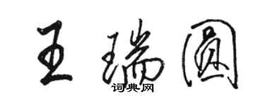 駱恆光王瑞圓行書個性簽名怎么寫