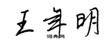 王正良王年明行書個性簽名怎么寫