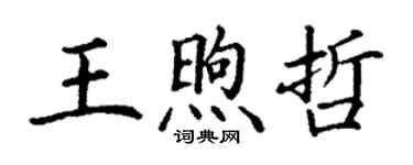 丁謙王煦哲楷書個性簽名怎么寫