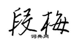 王正良段梅行書個性簽名怎么寫