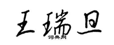 王正良王瑞旦行書個性簽名怎么寫