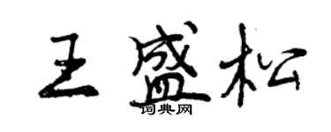 曾慶福王盛松行書個性簽名怎么寫