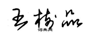 朱錫榮王樹品草書個性簽名怎么寫