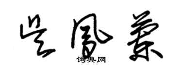 朱錫榮吳鳳蘭草書個性簽名怎么寫
