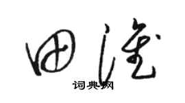 駱恆光田淮草書個性簽名怎么寫