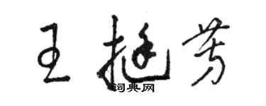 駱恆光王挺芳草書個性簽名怎么寫