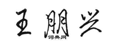 駱恆光王朋興行書個性簽名怎么寫